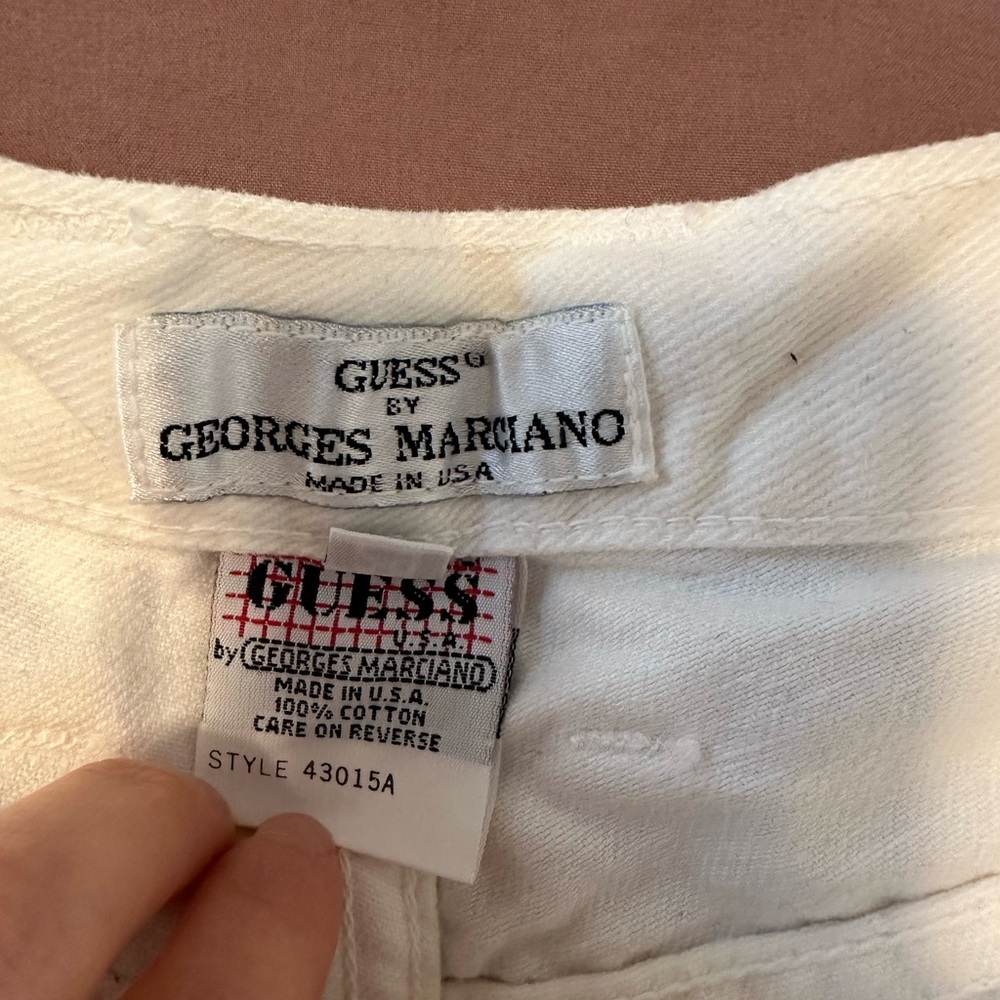 Vintage Guess White Denim Jeans - Picture 6 of 7
